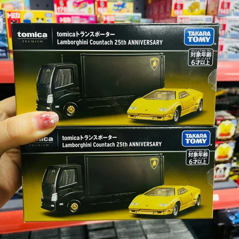 

Takara Tomy Tomica Premium Lamborghini Countach 25th Anniversary Diecast Transporter And Model Car Set Collectible For Hobbyists