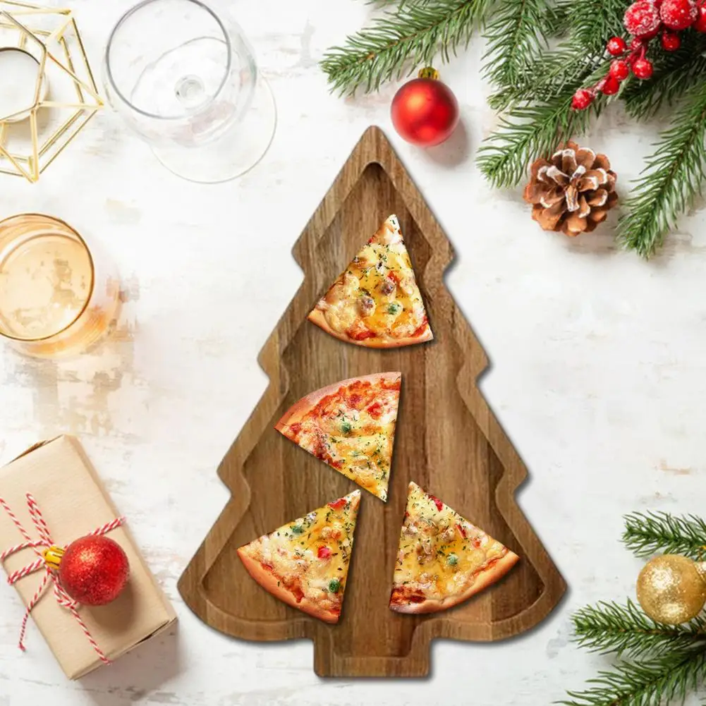 Long Charcuterie Boards Antler Wood Tray Charcuterie Boards Festive Christmas Tree Shape Serving Platters for Desserts Cheese