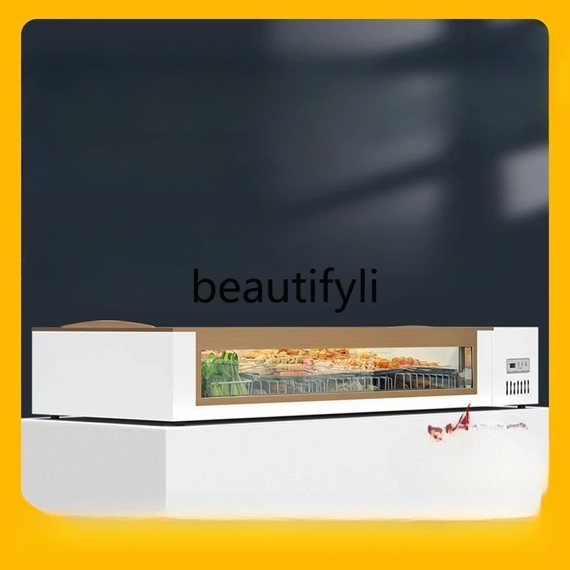 

Display Refrigerated Horizontal Freezer Deli Freshness Preservation Counter Freezer Small Stall Freezer
