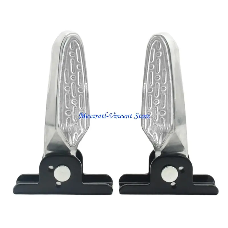 A70F Corrosion Resistant Aluminum Footrest Strong Foldable Design Easy Storage Footrest Quick Fixing Pair for Long Term Use