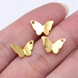 WYSIWYG 40pcs 13x8mm 2 Colors Butterfly Charms Pendant For DIY Jewelry Making Handmade Jewelry Craft Findings