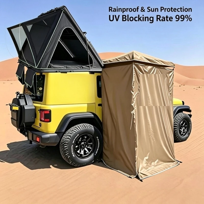 Vehicle Roof Mounted Shower Tent Waterproof Foldable Outdoor Camping Changing Privacy Room For Overlanding Offroad Trip