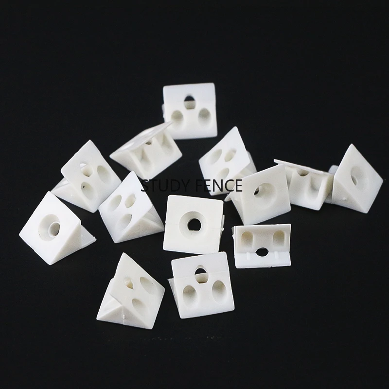 100pcs Plastic Backboard Buckle Furniture 45 ° Plastic Laminated Bracket Plastic Corner Code Fixing Parts Furniture Accessories