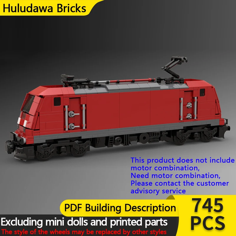 

City Car Model MOC Building Bricks DB BR-146 Cargo Locomotive Modular Technology Children Holiday Gifts Assemble Toys Suit