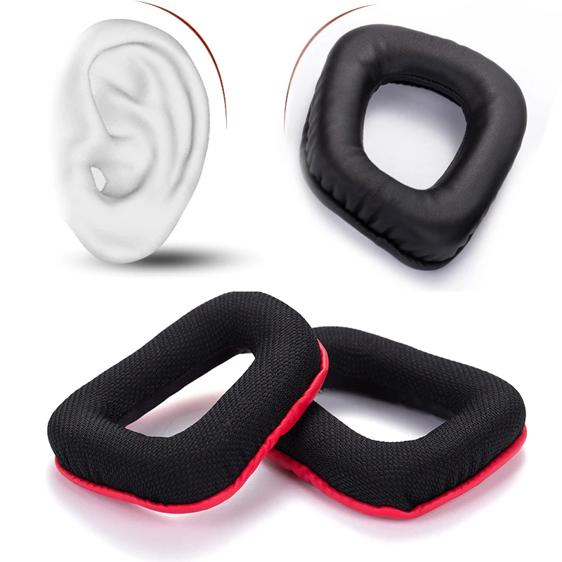 استبدال وسادات الأذن وعصابة الرأس لسماعات Logitech G35 G930 G430 F450 أجزاء إصلاح عقال وسادات الأذن وسادة ل