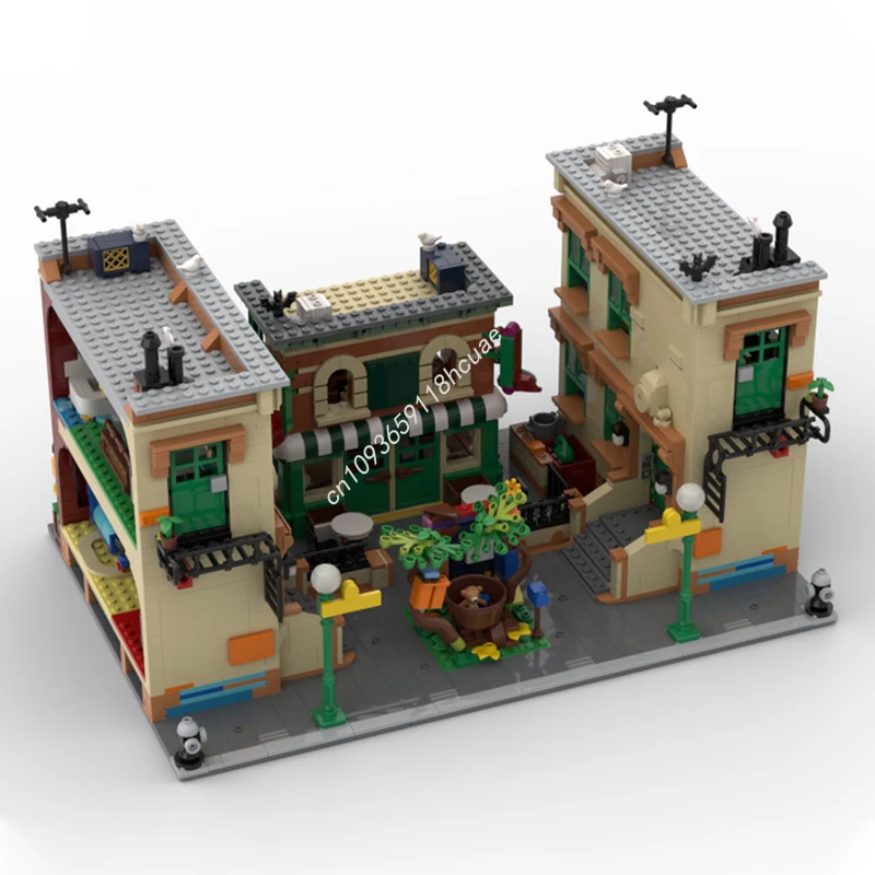 

2703 шт. MOC Квадрат кунжута, модульная модель здания, блоки, детские игрушки для рукоделия, образование, сделай сам, подарки на день рождения, Рождество