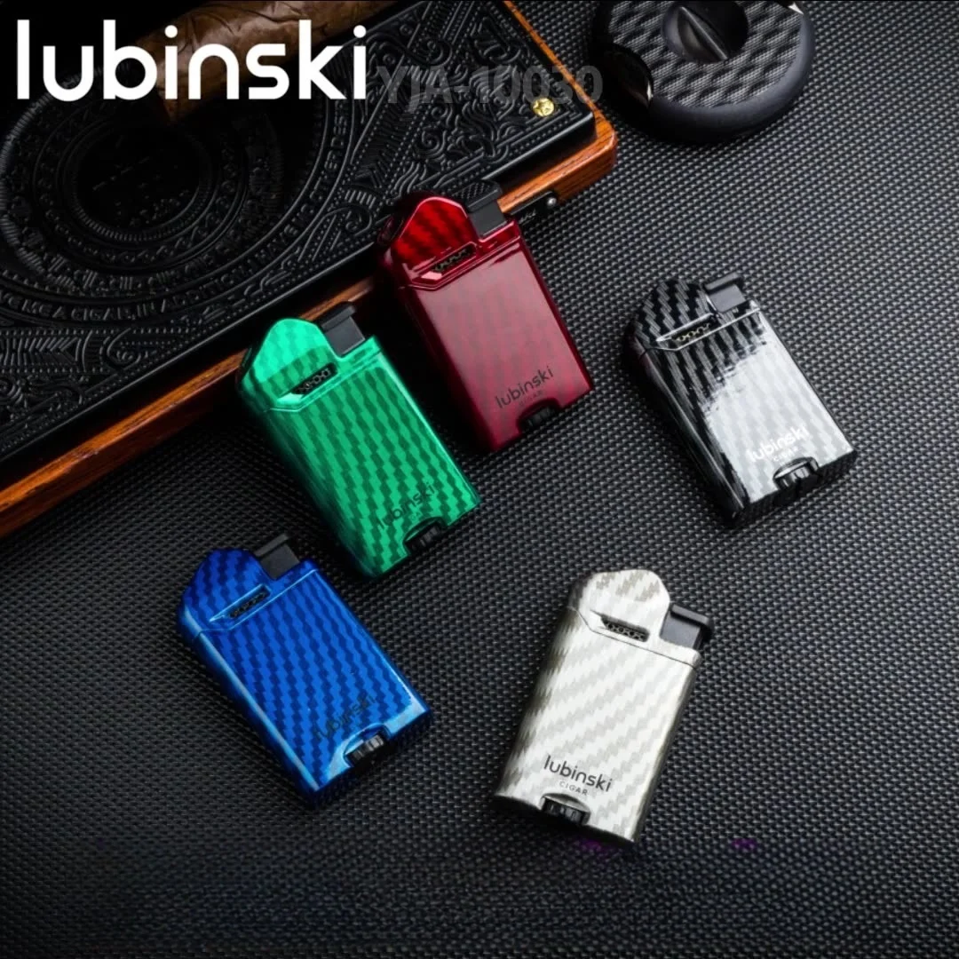 

LUBINSKI Blue Flame Single Direct View Window Portable Lighter Zinc Alloy Material Outdoor Strong Firepower Cigarette Lighter