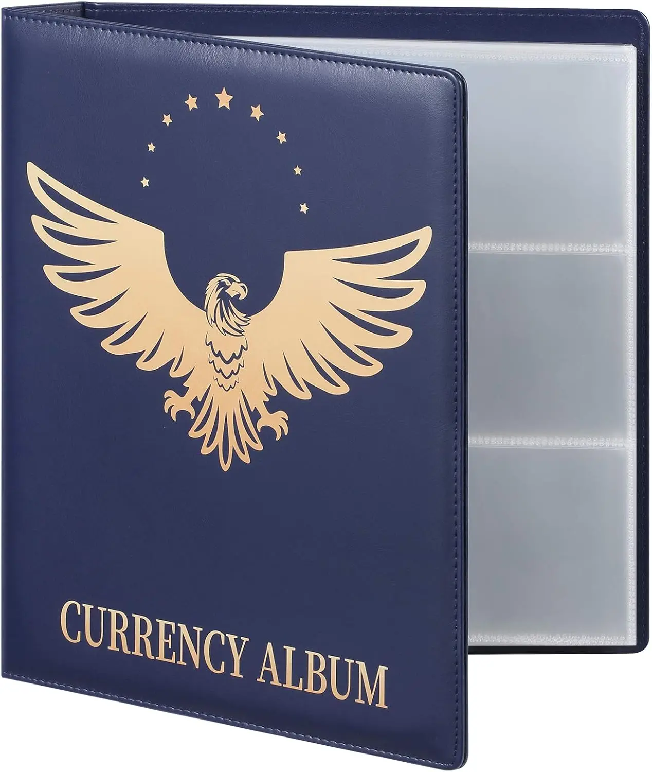 

Premium PU Currency Collection Album, 90 Pockets Dollar Bill Holders for Collectors, Classic Paper Money Collecting S