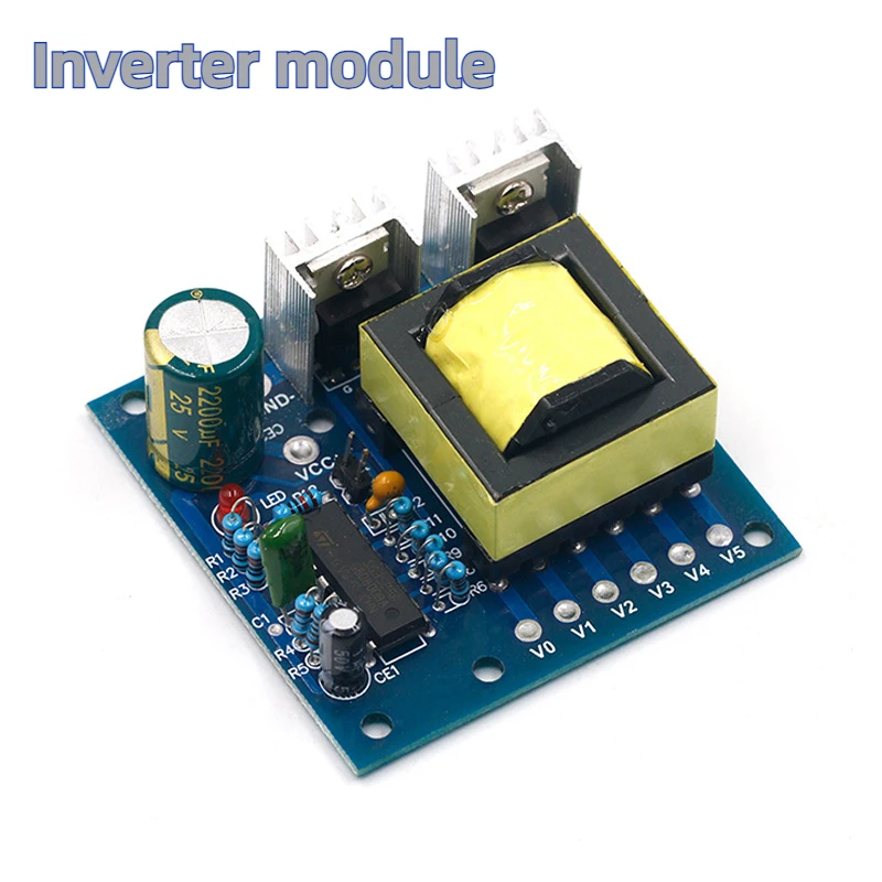 Inversor de corriente de 150W para coche, convertidor de cargador, placa de refuerzo, módulo inversor de alta frecuencia de onda cuadrada, cc 12V a