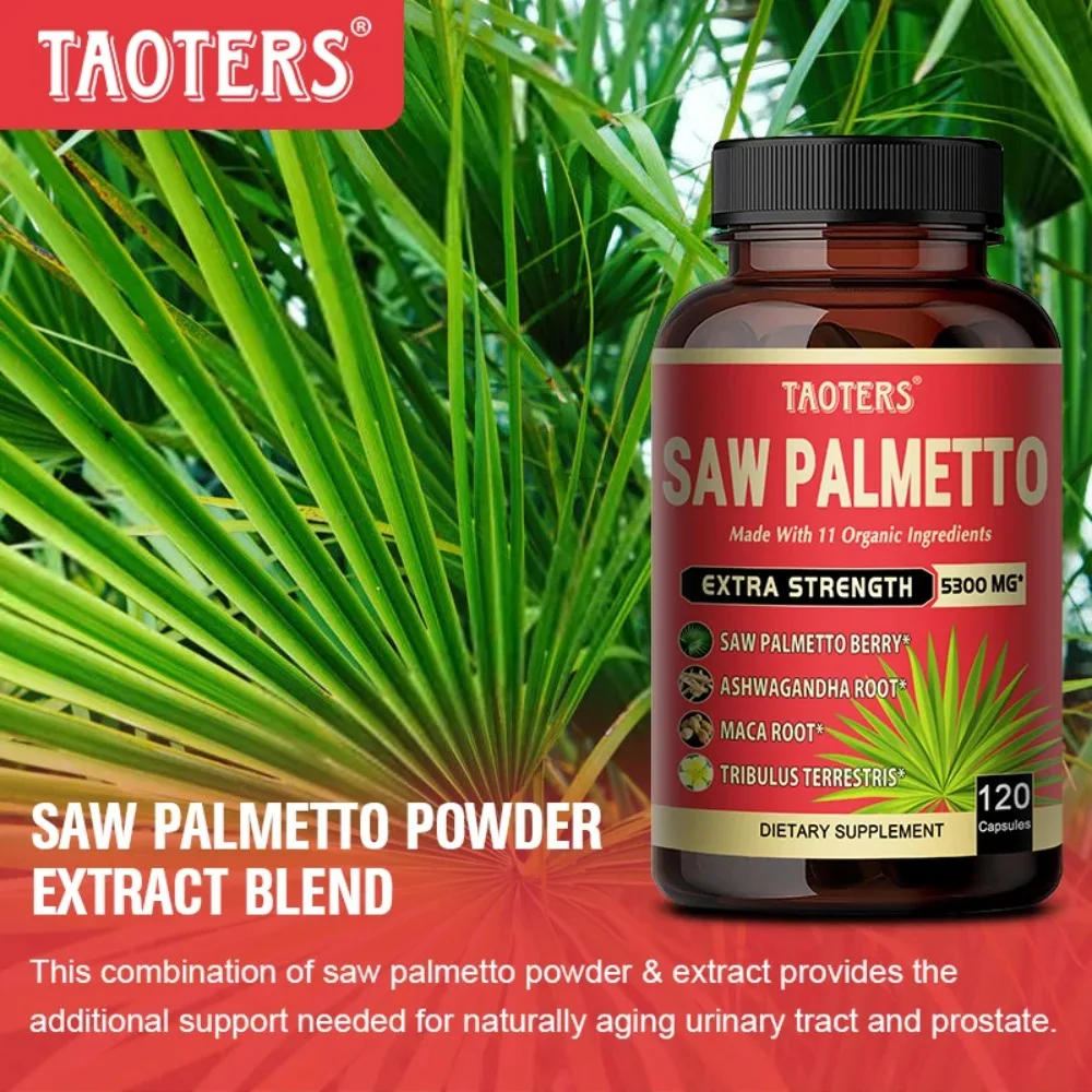 Saw Palmetto+Ashwagandha+Turmeric, Promotes Muscle Growth,Maintains Urinary Tract Health