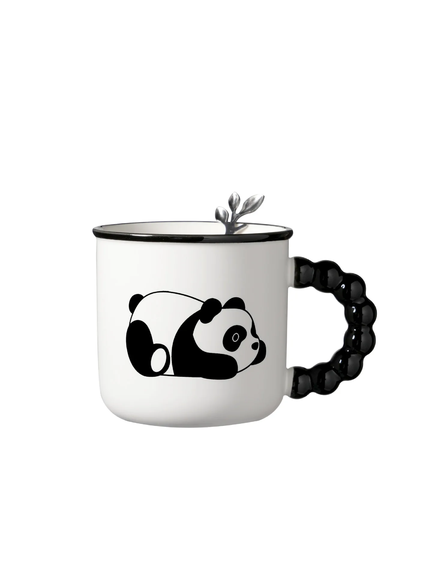 Cute Panda Ceramic Mug Companion Gift Cartoon Ceramic Water Cup Children\'s Cup Small Gift Mug Ins Style