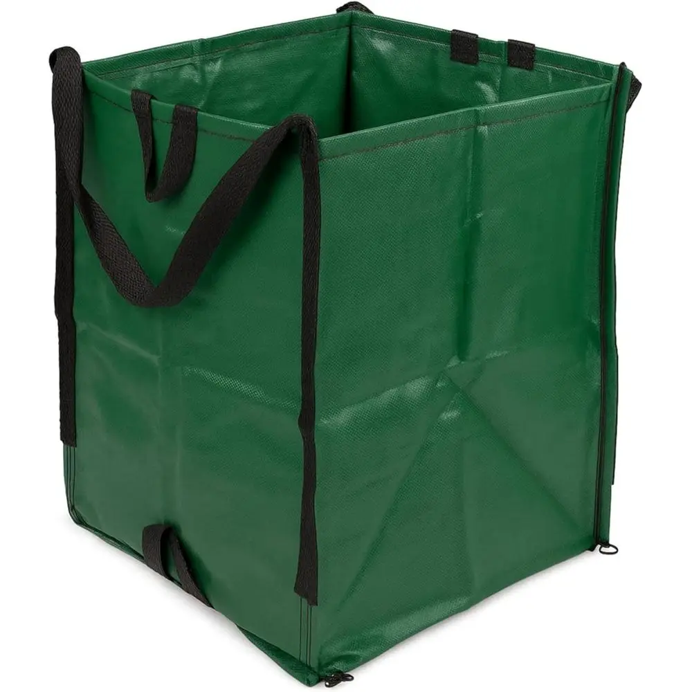 Bolsas Reutilizables Resistentes para Césped y Hojas de 48 Galones con Asas Reforzadas, Verdes