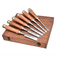 6Pcs Wood Chisel Tool Sets Woodworking Carving Chisel Kit with Premium Wooden Case for Carpenter Craftsman Gift for Men