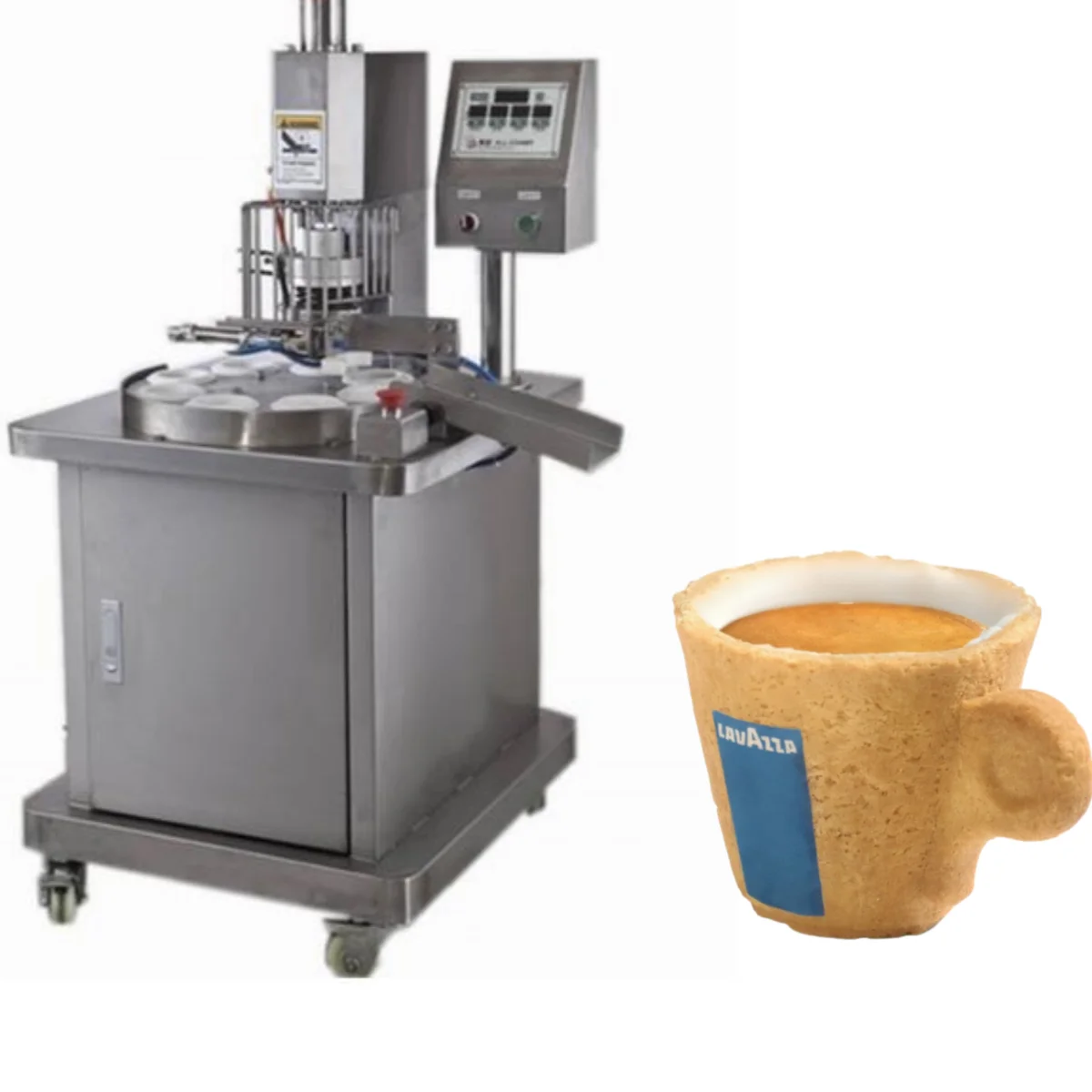 Budget-Friendly CE Edible Coffee Biscuit Cup Forming Baking Machine for Bakery Customized