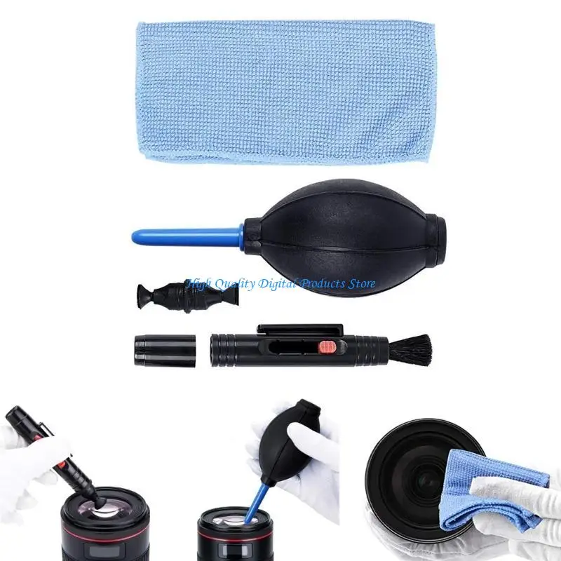 

U2JE 3 in 1 Suit Dust Cleaner Air Blower Wipes Clean Cloth for DSLR VCR Camera