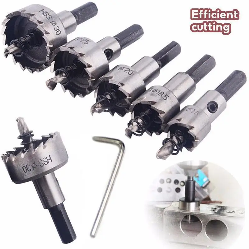 

5pcs Set Of Stainless Steel Hole Opener Hss High Speed Steel Hole Opener Drill Metal Sheet Reamer