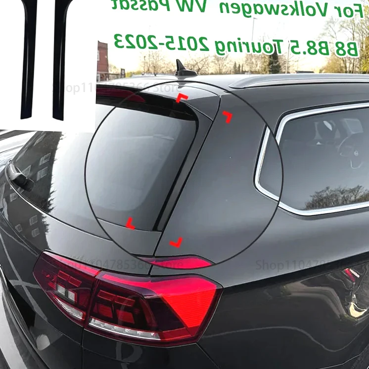 

For VW Passat B8 B8.5 Touring Volkswagen 2015-2023 Trim Sticker Air Splitter Canard Side Cover Wing Rear Window Spoiler Car