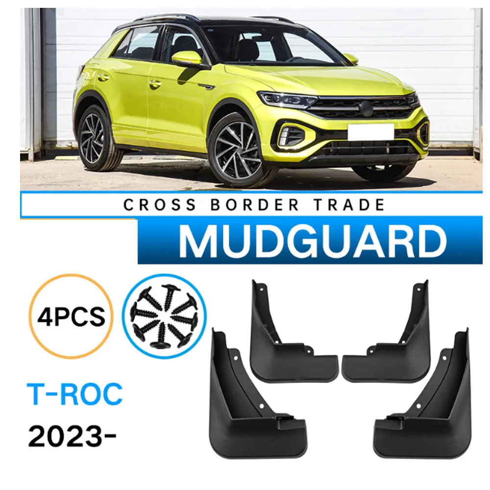 For VW T-ROC Car Mudguards ABS Mud Guards Fender Flare Mudflaps Exterior Parts Auto Accessories