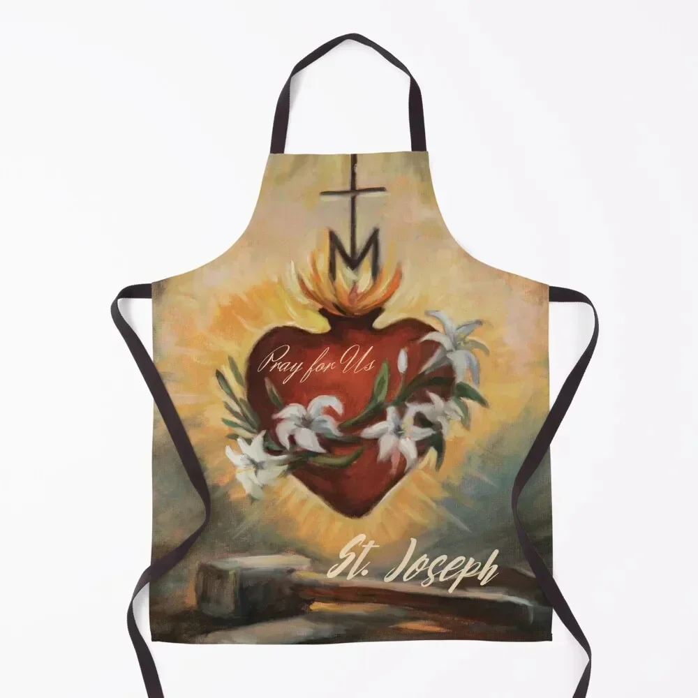 

St. Joseph Pray for Us Apron Home Cleaning Home Supplies Kitchen Items waiter Apron