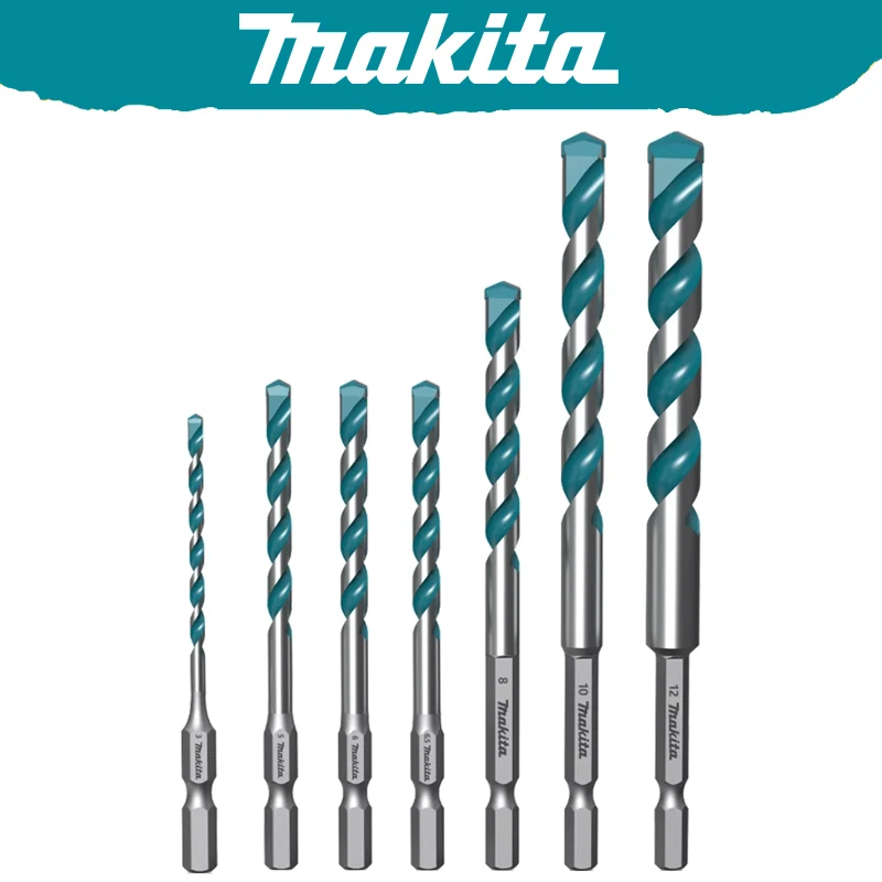 Foret universel Makita TCT, hexagonal, multifonctionnel, en alliage dur, pour bois, carreaux de céramique, métal, briques, outils de perçage, accessoires