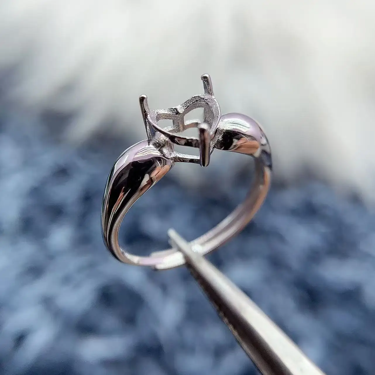 

MeiBaPJ инкрустация в форме сердца 6*6 мм S925 стерлингового серебра DIY кольца настройки женский подарок тонкий шарм свадебные роскошные ювелирные изделия оптом