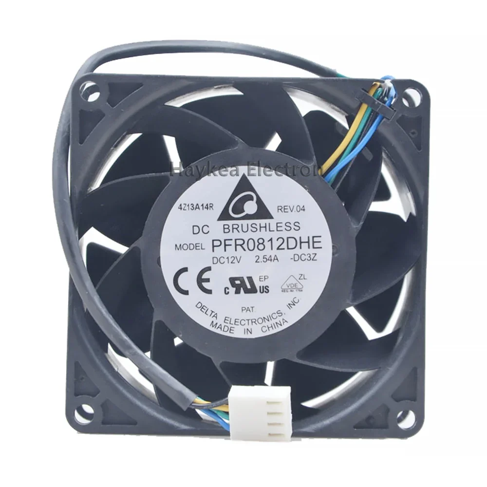 

Delta PFR0812DHE -BE57 Server Cooling Fan DC 12V 2.54A 80x80x38mm 4-wire