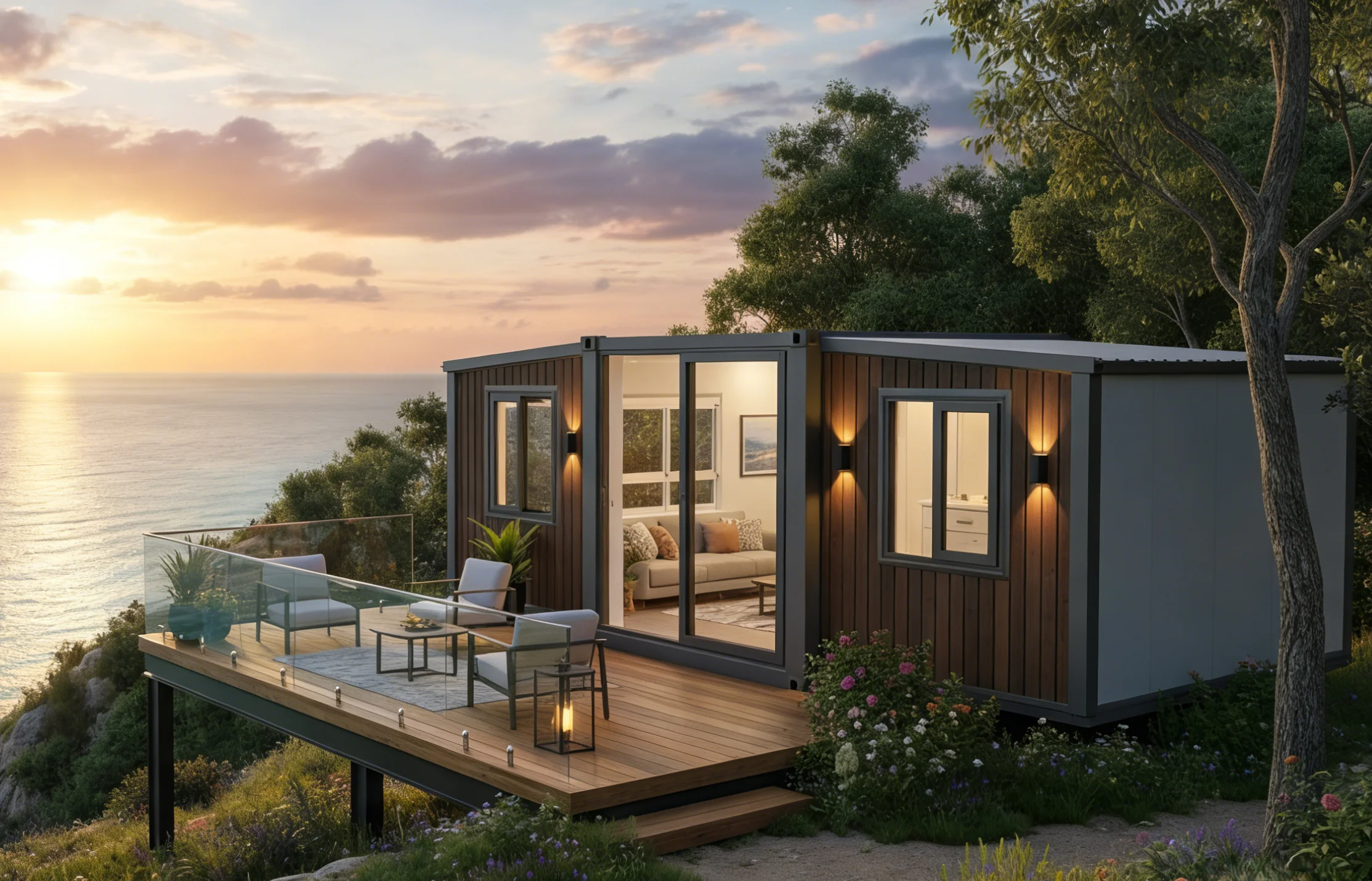 Fast Assembly 20ft30ft40ft time-saving and labor-saving for 2 bedroom 1 bathroom Container economic prefabricated houses