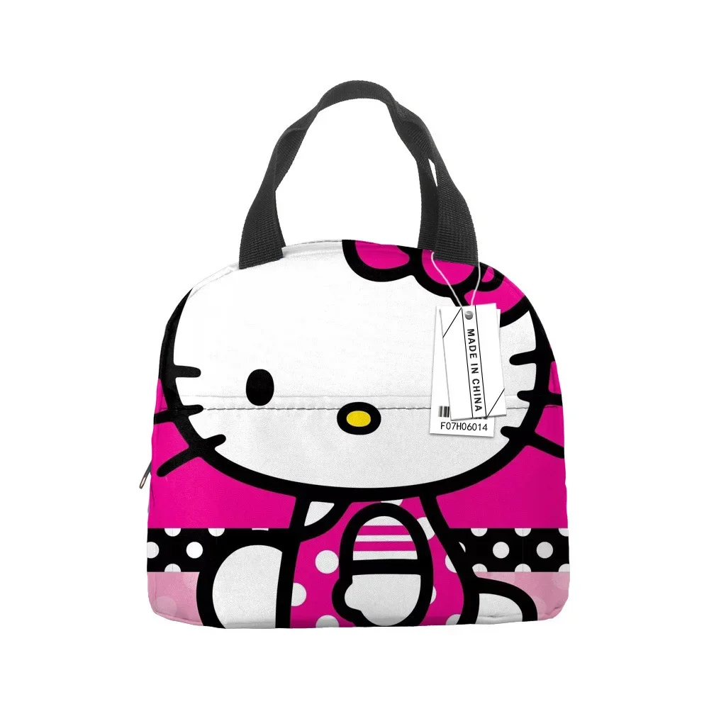 New Hellos Kittys Lunch Bags studenti borse da Picnic da campeggio con cerniera portatile borsa termica impermeabile per congelatore ragazze