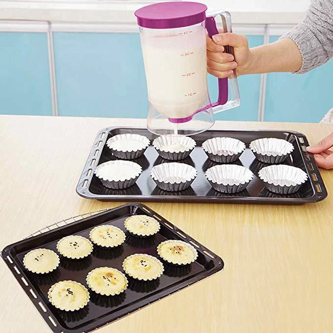 900ML Cupcakes Pancakes Cookie Cake Muffins Baking Waffles Batter Dispenser Cream Speratator Measuring Cup baking tools for cake