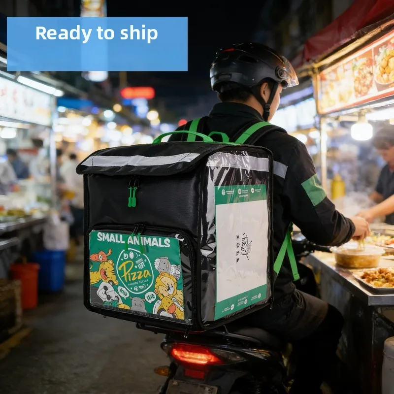 Insulated Delivery Backpack Waterproof Thermal Food Cooler Bag Pizza Catering Storage Backpack for Commercial Use