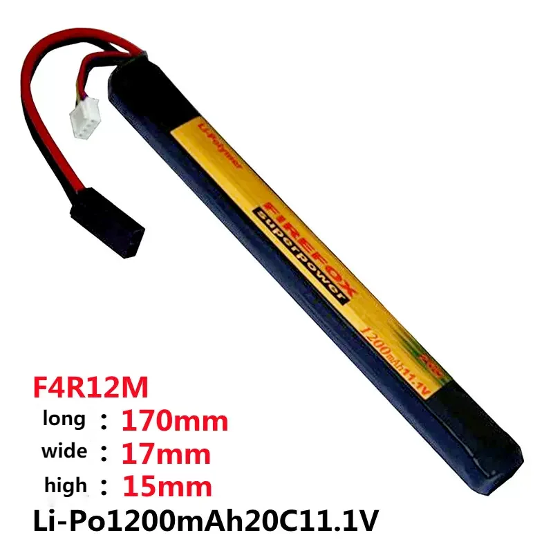 Oryginalna bateria Firefox 11,1 V 1200 mAh 20C Li Po pistolet na miękkie pociski Jinming 8. generacja Ren Xiang zabawka F4R12M