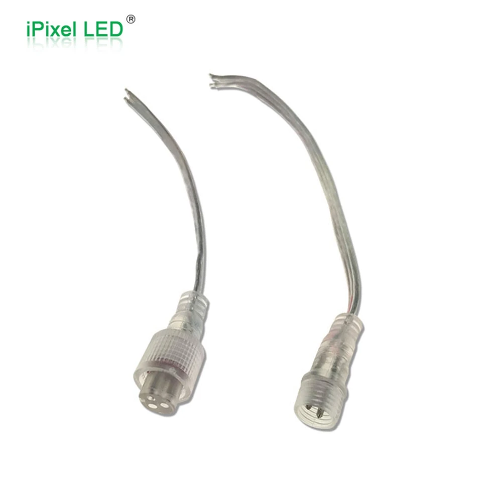 Transparent 3Pin Male/Female Waterproof Cable Connector