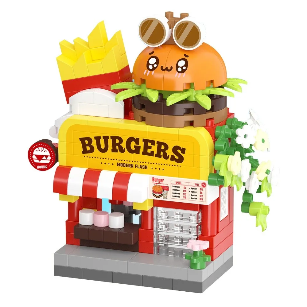 جديد مدينة صغيرة اللبنات كتل صغيرة اللبنات مايكرو لعبة المكعبات ألعاب تعليمية لعب الأطفال