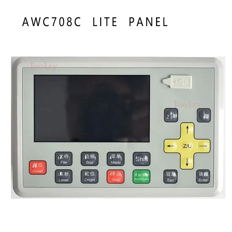 

Оригинальный контроллер лазерной машины AWC708C, панель управления awc708c lite, ЖК-дисплей. ББ