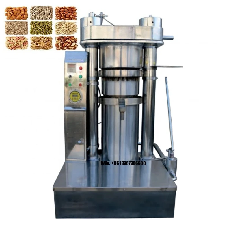 Prensa de aceite hidráulica comercial, máquina de aceite de prensa en frío, gran capacidad, prensa de extracción de aceite de ananas y cacahuetes de colza