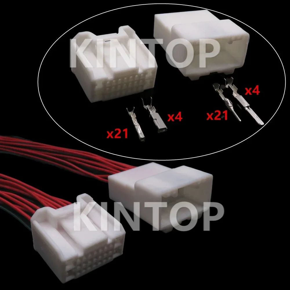 

1 Set 25 Pins AC Assembly Car Hybrid Connector Automobile Wire Cable Socket 7282-4855 7283-4855 Plastic Housing Electrical Plug