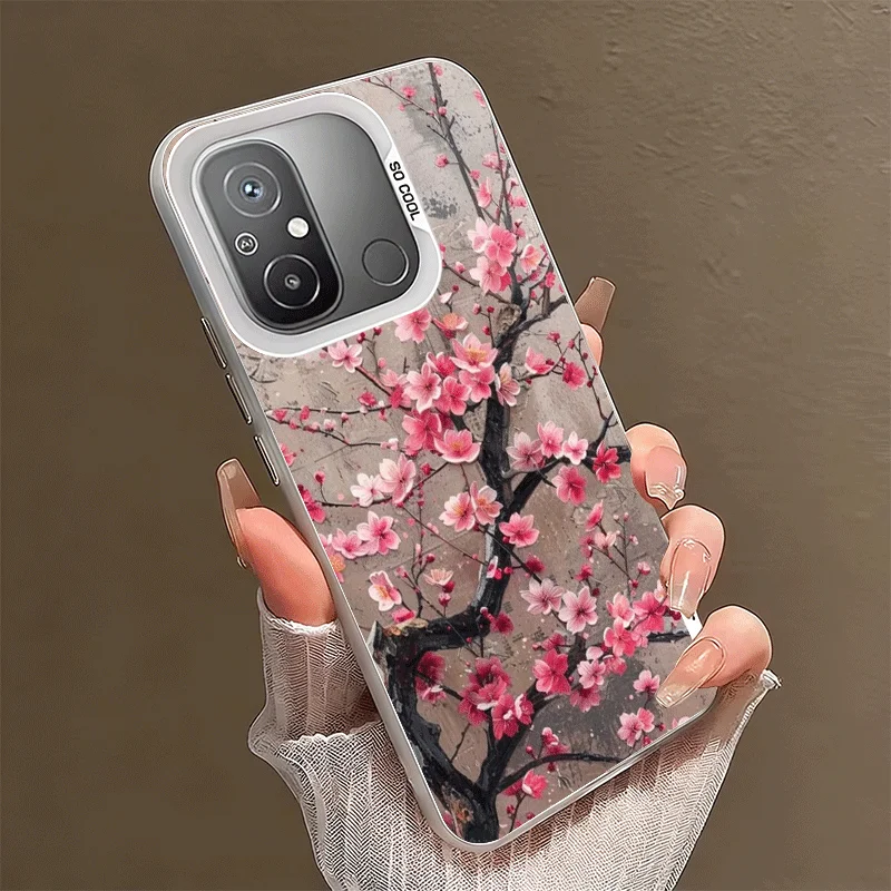 Cherry Blossom Sakura Fashion Soft Phone Case for Xiaomi Redmi 15C 15 14C 13C 12C Poco X5 X6 X7 Pro X3 F8 F7 Ultra M8 13 12 Cove