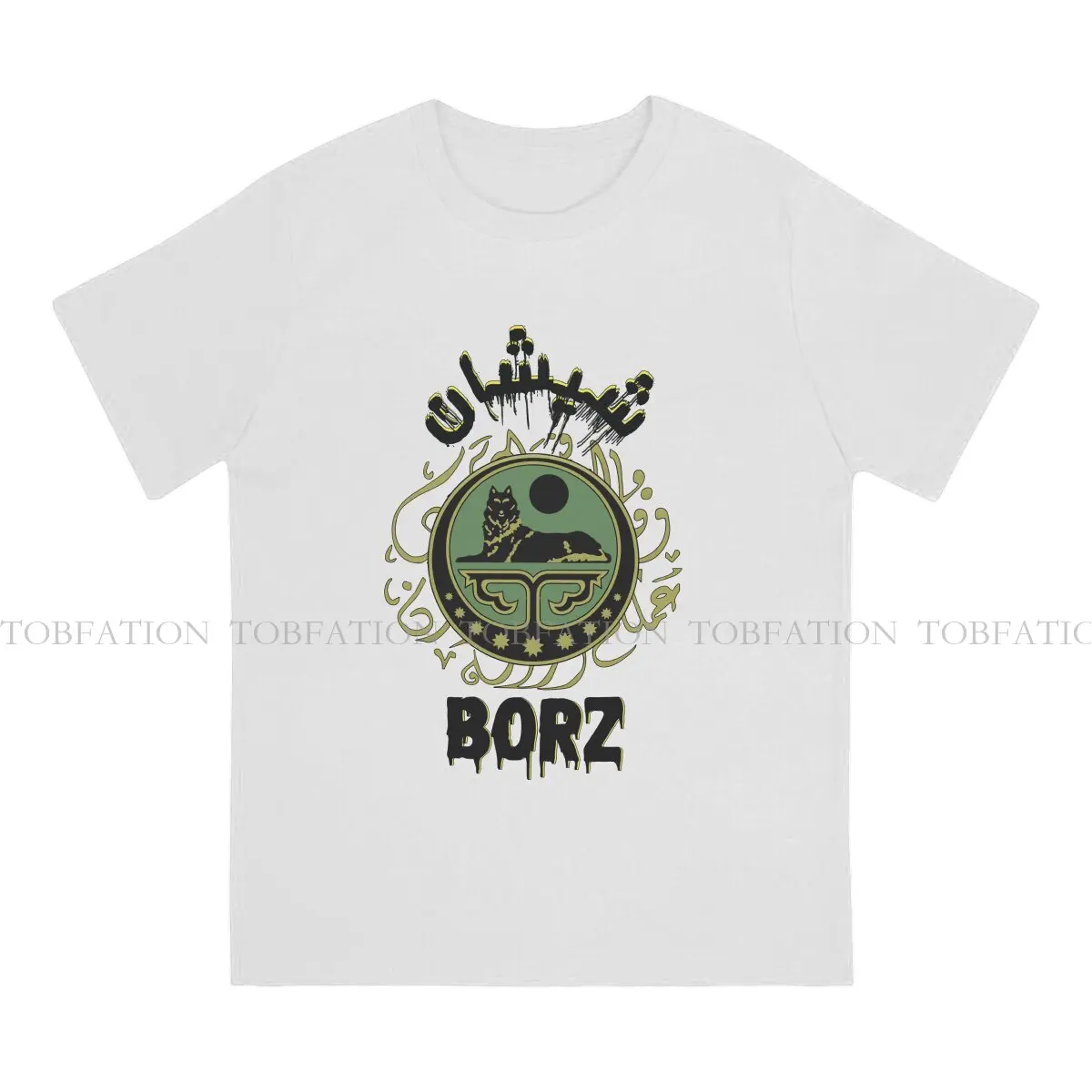 チャックンウルフメンズOネックTシャツ、arab Bazz、パンクTシャツ、綿100% 服、夏
