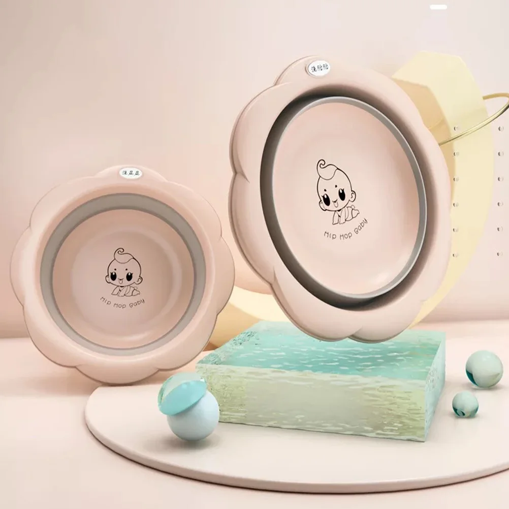 

1Pcs Collapsible Washbasin for Baby Premium Foldable Washing Basin Portable Reusable Toddler Sink with Large Capacity Space