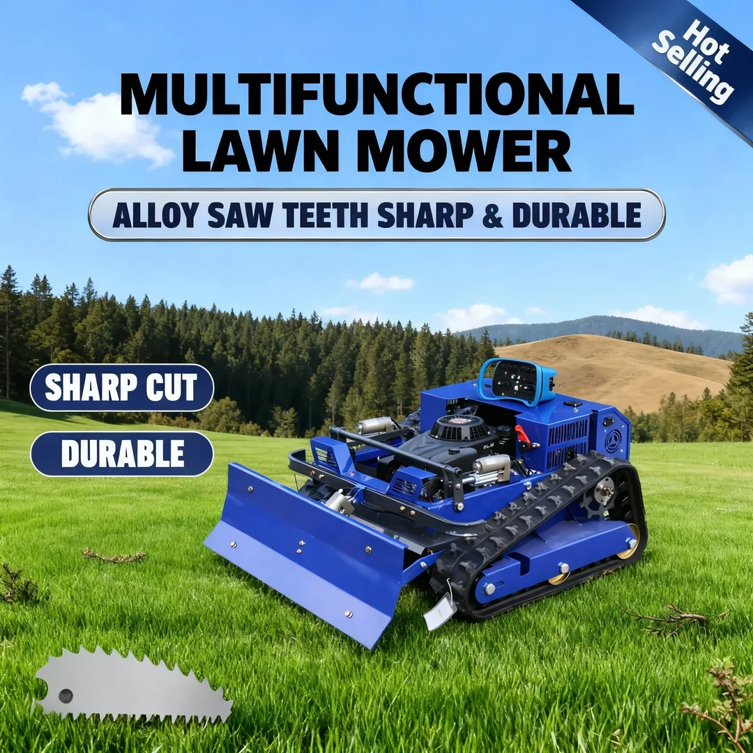 

Индивидуальная промышленная газонокосилка для скалолазания 2025 года — четырехтактная модель гусеницы с дистанционным управлением для толкания снега и прополки