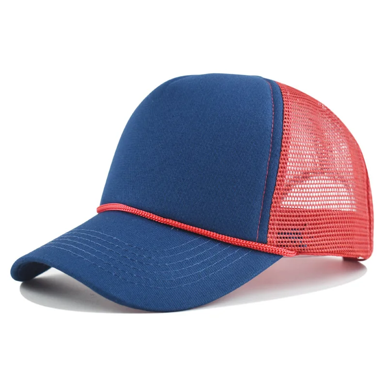 Custom Printed Embroidered Logo for Men and Women Baseball Caps Summer Sponge Rope Mesh Adjustable Sunshade Truck Driver Hat 5