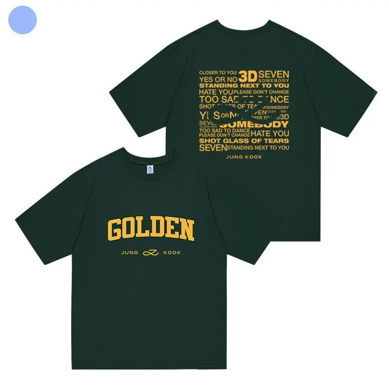 Bulletproof Youth Team Tian Yingguo Album Jungkook GOLDEN Surrounding Support Same Clothing Short Sleeved T-shirt