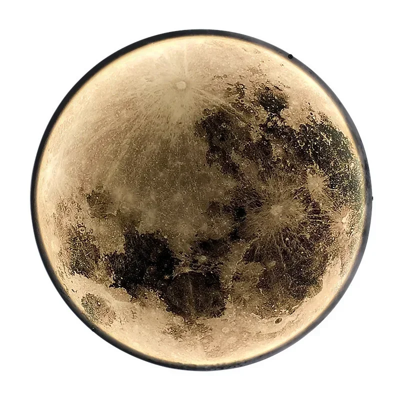 

Bedroom Moon Wall Lamp Bedside Lamp Nordic Light Luxury Creative Personality Minimalist Aisle Living Room Background Wall Decora