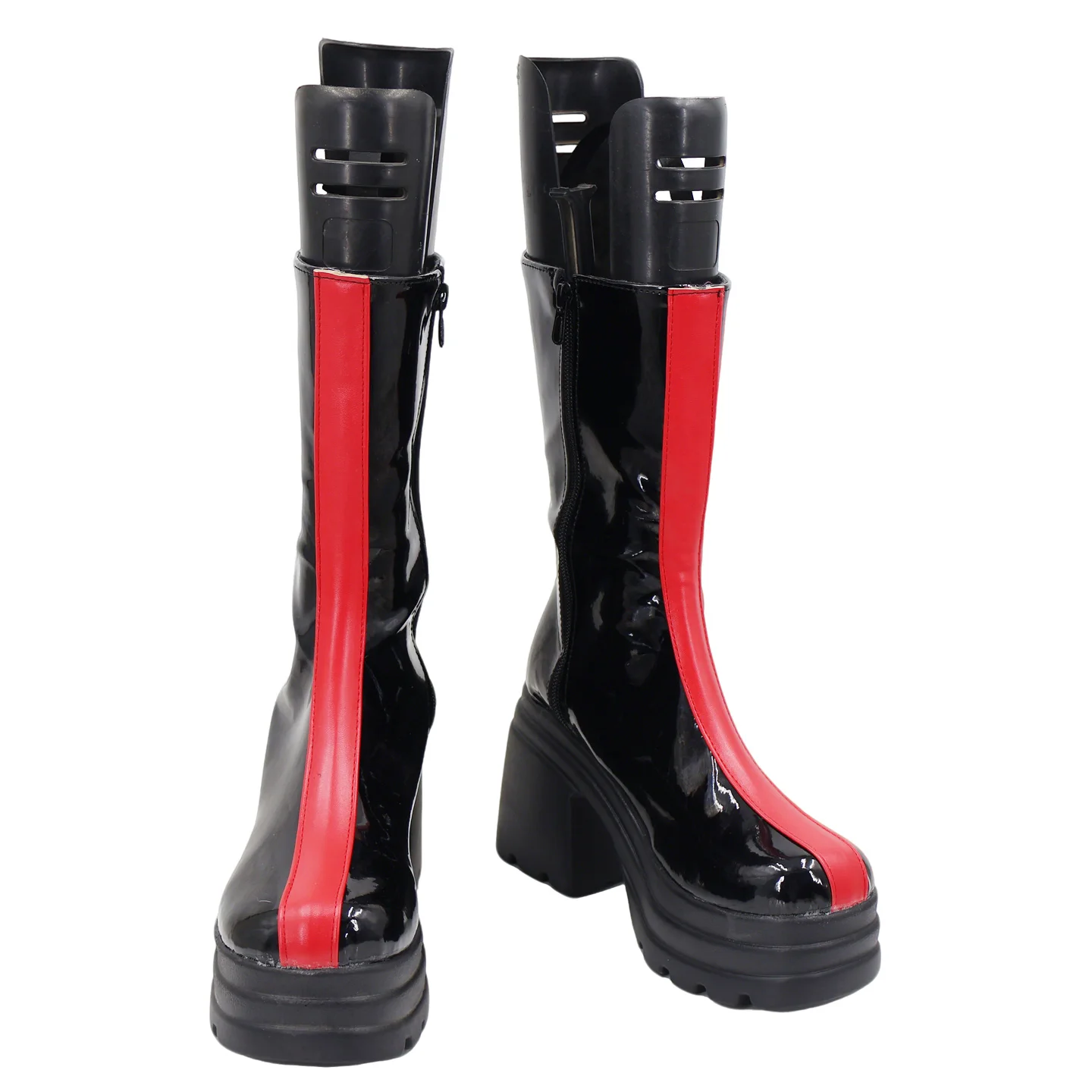 

Woman Rumi Cosplay Shoes Black Thich Heel Boots Halloween Carnival Rumi Custom Made Prop Boots