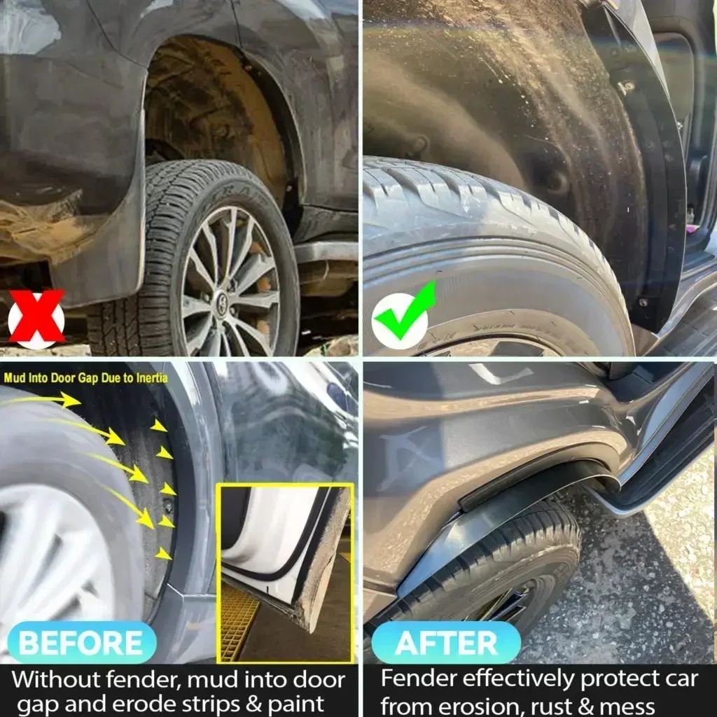 WANWUXIN 1 Pair Rear Wheel Arch Flare Fender Liner Mud Flaps Splash Guards For Toyota Land Cruiser Prado J150 150 Lexus GX460 20