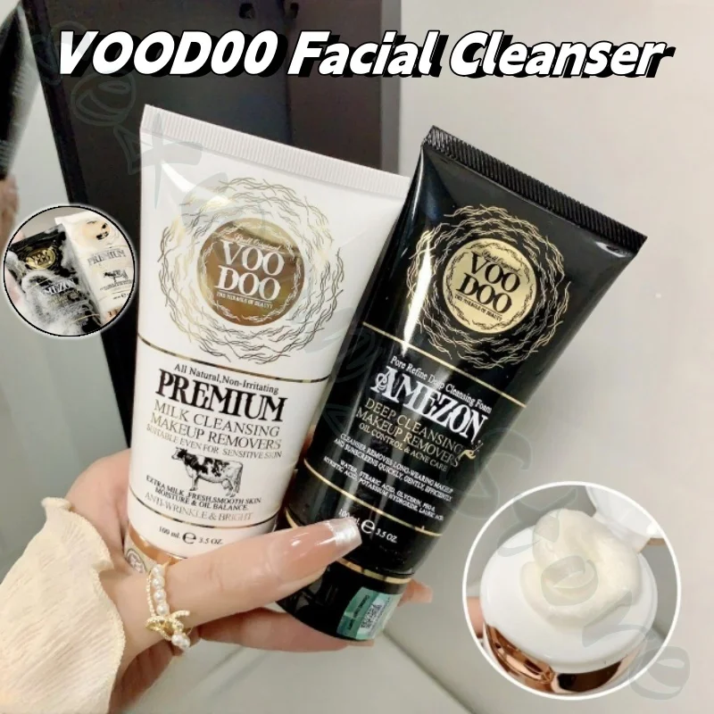 

Deep cleanser foam and dense improvement of blackhead pores, makeup removal, moisturizing, and facial cleanser for men and women