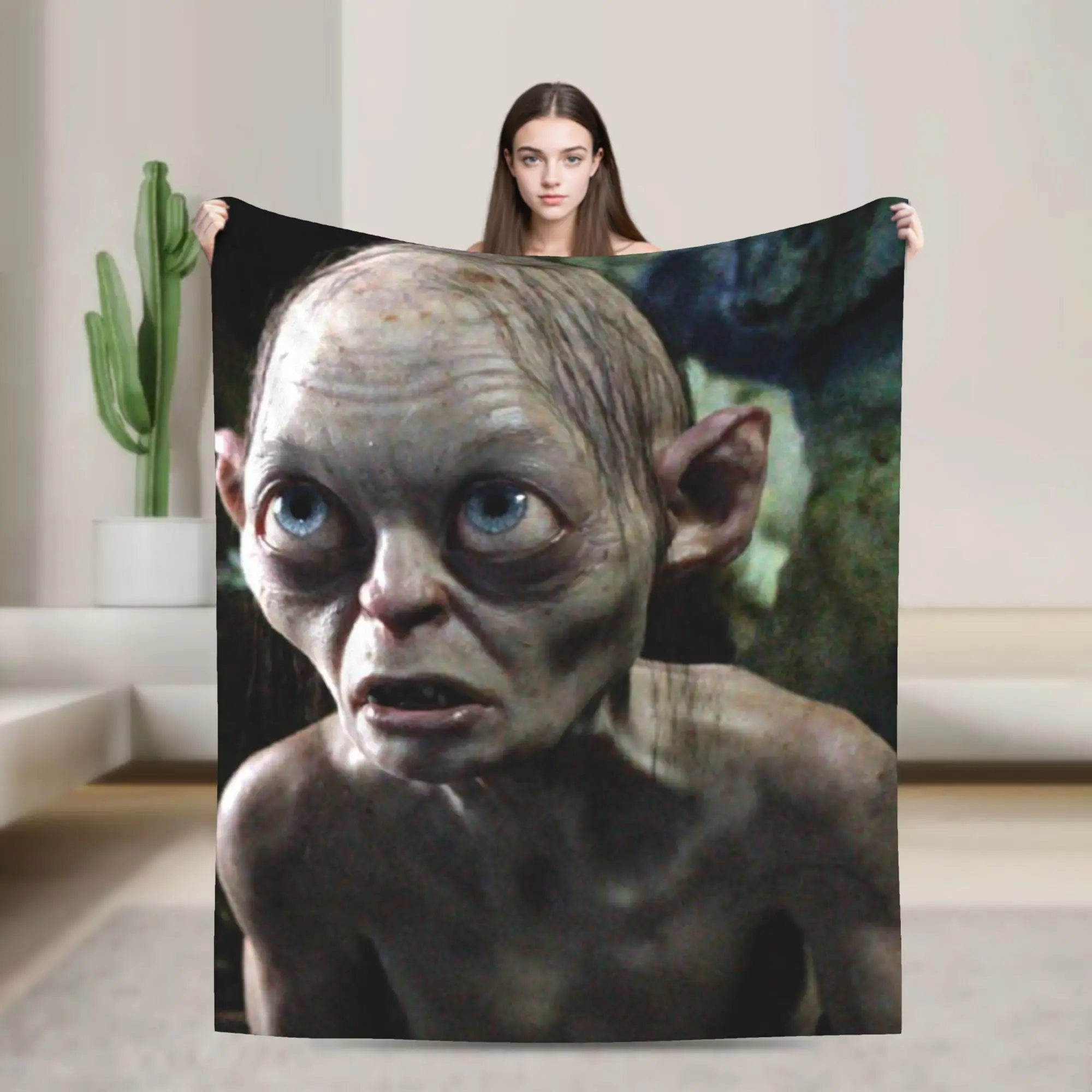 Lords Rings Gollum Blanket Multi-size Super Soft Cozy  Throw Blankets for Sofa Couch and Bed