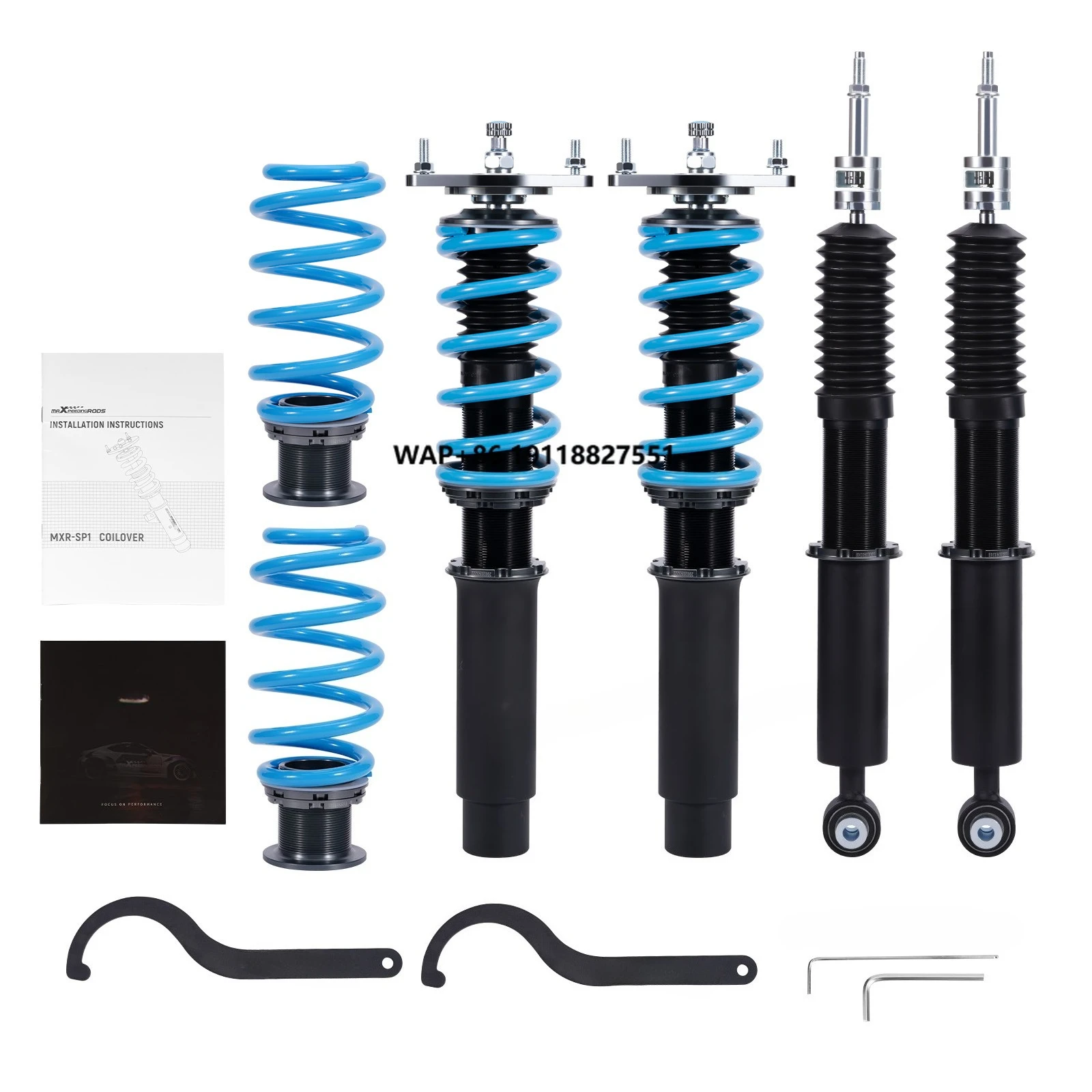 

Suspension Coilovers Lowering Kit Adjustable Coils Set for A4 B9 2015-