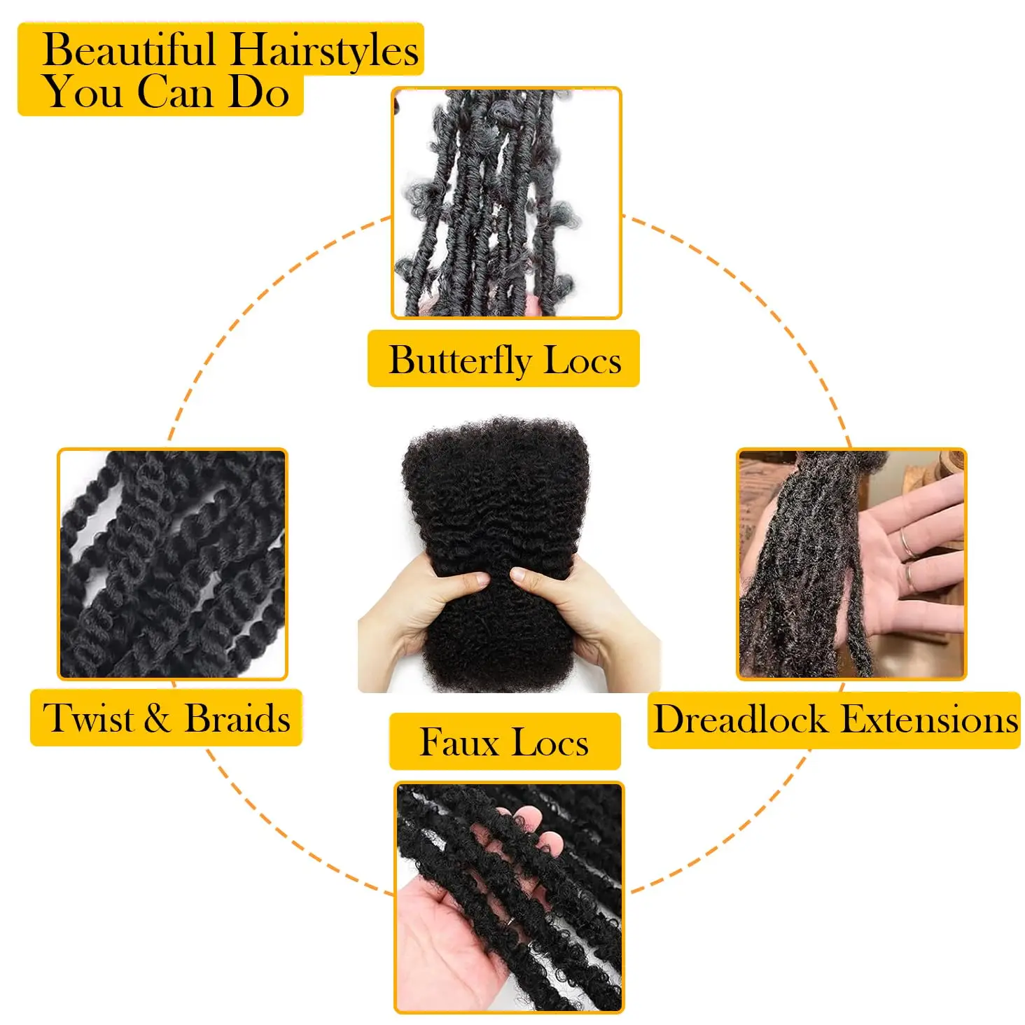 Afro Kinky 4C Curly Bulk Crochet 100% Human Hair 50g/Pack Soft Hair for Locs Repair Dread Extensions Mini Twists Braids