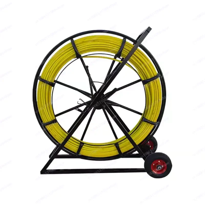 LT New 8mm 100m Fiberglass Wire Cable Running Rod Snakes Fish Tape Electric Wire Power Cable Puller Machine Pulling Puller Guide